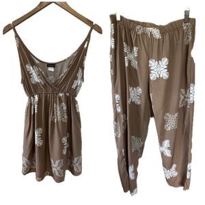 Hot Little Gurlz Women's Tunic Tank Top S Matching Elastic Waist Pull On Pants M